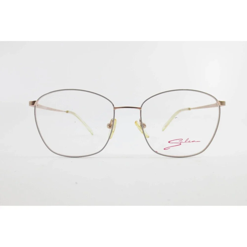Salsa SA20204 IV Rose Gold Metal Eyeglass Frames 54-17-140 Geometric Rounded